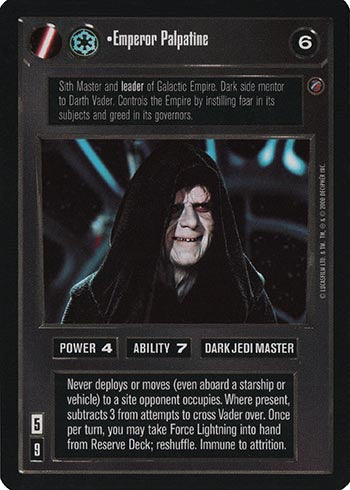 Star Wars CCG - Decipher - Death Star 2 - Ultra Rare - Emperor