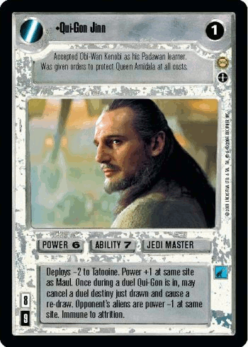 Qui-Gon Jinn (A) Card - Star Wars Trading Card Game