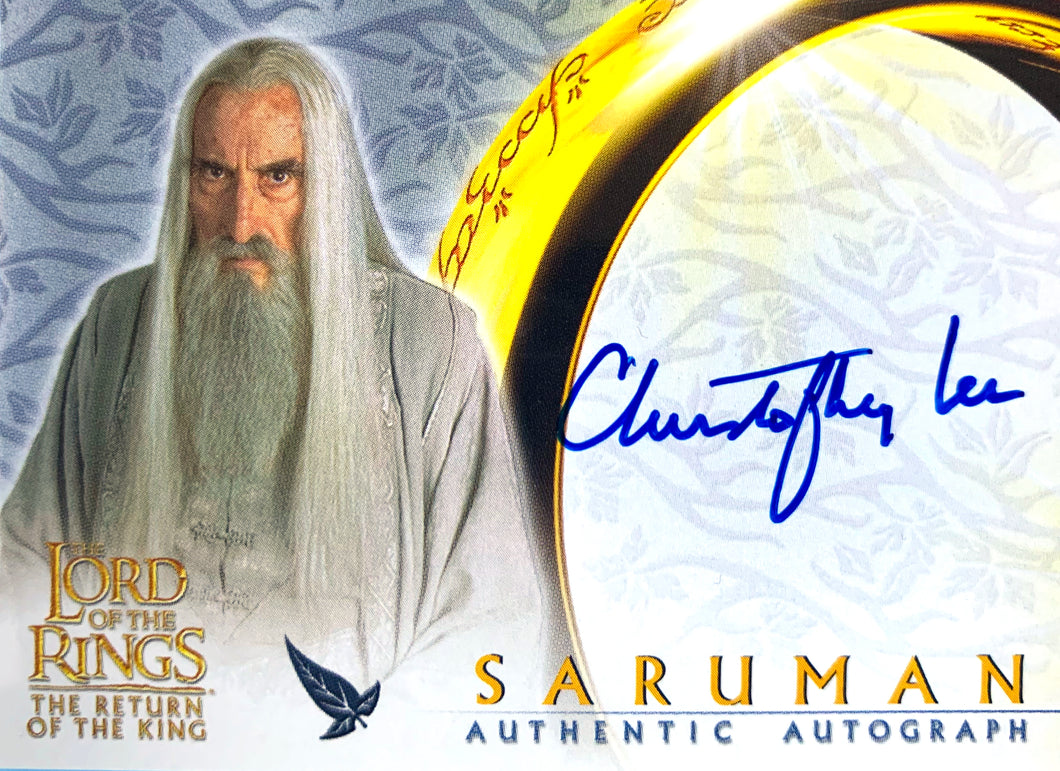 Christopher Lee Autograph - 2003 Lord Of The Rings The Return of the King - Saruman