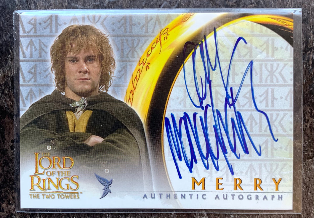 Dominic Monaghan Autograph - 2002 Lord Of The Rings - The Two Towers - Merry