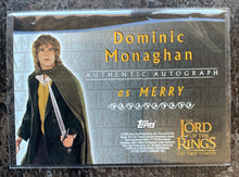 Load image into Gallery viewer, Dominic Monaghan Autograph - 2002 Lord Of The Rings - The Two Towers - Merry
